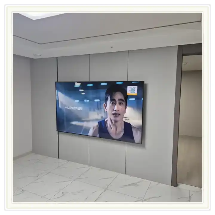 벽걸이TV 거치대 참고 사진 · 엔비어스파크 설치 조건