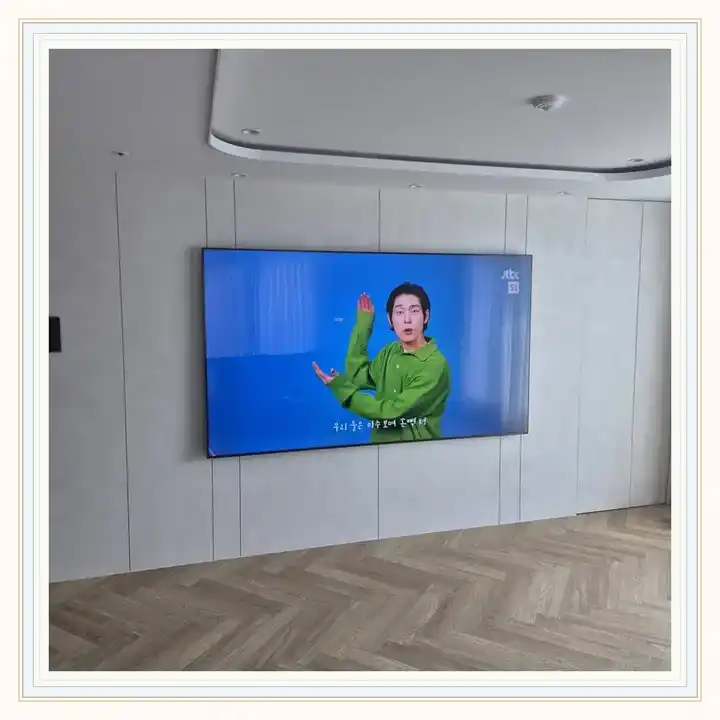 벽걸이TV 거치대 참고 사진 · 왕십리지음재 설치 조건